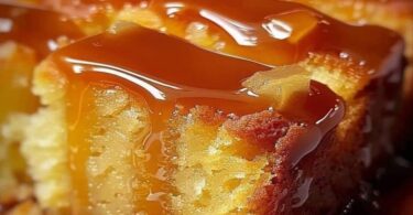 Caramel Cake with Caramel Sauce