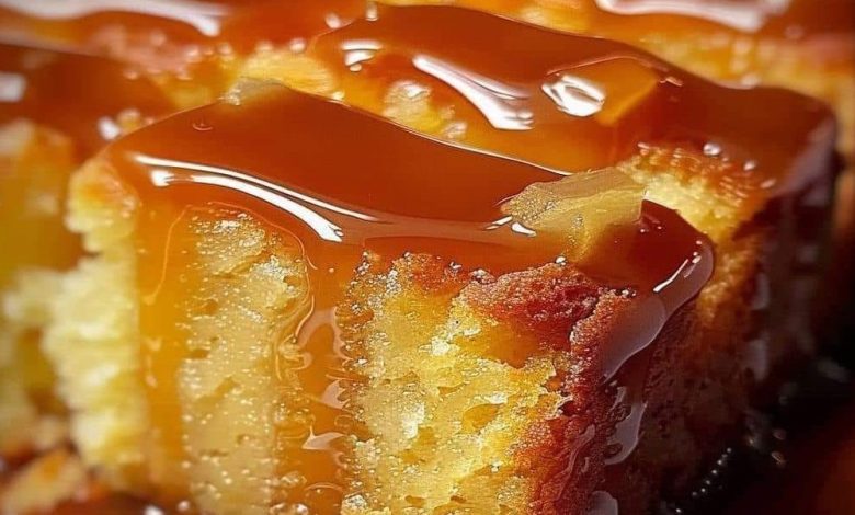 Caramel Cake with Caramel Sauce